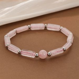 Hilos 1pc pulsera de gema natural cristalina brazalete de piedra de piedra para alivio de la pérdida de peso de la mujer yoga