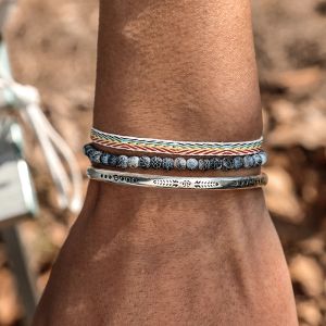 Brins 2021 Fashion Handmade Charm 925 Bracelet plaqué en argent ensemble 4 mm Agate Natural Agate Perled Rope Rope Friendship Bracelet