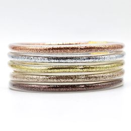 STARDS 5 stks/set glitter gevulde siliconen jelly armbanden mix gouden kleur armband voor vrouwelijke meisjes