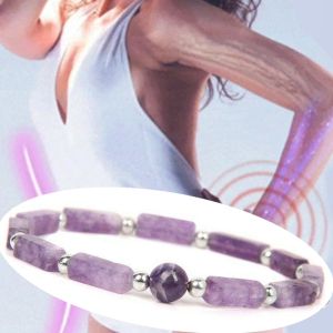 Brins d'améthyste bodypurify bracelet minceur bracelet naturethyste bracelets d'énergie pour les femmes utilisées pour soulager la fatigue perdre du poids cadeau