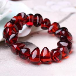 Brins Baltique Blood Amber Bracelet Cire d'ambre Amber Pendre polyvalent simple