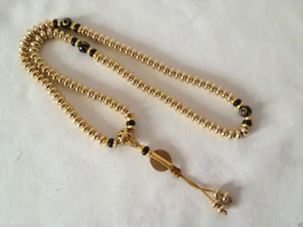 Stands China Tibet Tibetan Brass Bouddhiste Bouddha Inquiétude Bracelet Perle Perle mala