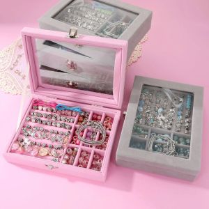 Strons Bracelet en perles de bricolage avec boîte de rangement Bracelet Girl Brick-Bijoux fait à la main