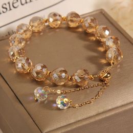 Brins gd exquis coloré artificiel Autriche Bracelet en cristal neuf Braceux de corde de pierre brillants bracelets pour femmes fête