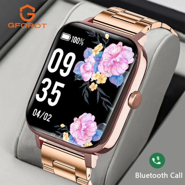 Brins Gfordt LW82 Pro Bluetooth Call Smart Watch Femmes Men Smartwatch Fashion Ladies Watch IP68 Bracelets de fitness pour filles imperméables