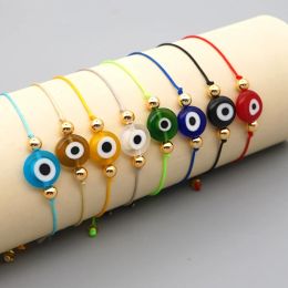 STRANDS GO2BOHO Simple String armbanden voor kinderen Kind Rope Sieraden Lucky Grieks Eye Pulseras Femme Turkse Evil Eye Eye Bracelet voor vrouwen