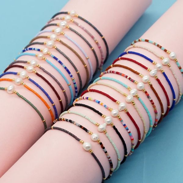 Brins go2boho minuscules bracelets miyuki perles simples bracoulés perlées en verre à cordes simples