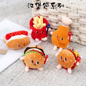 STRANDS Hamburg Hot Dog Chicken Leg Pluche Kleine Doll Boutique Grab Machine Doll Bookbag Hanger Keychain