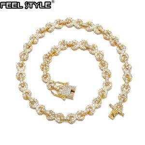 STRANDS HIP HOP 9MM ONTEINITE CUBAN LINKKAND Mousset Crystal ketting Bracelet voor heren sieraden Fashion cadeau 240424