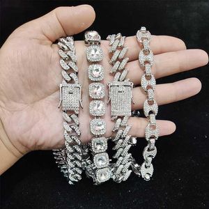 Strengen hiphop ijskoud bling chain mannen vrouwen ketting hoge kwaliteit 13 mm 20 mm breedte hiphop kettingen charm sieraden 230613