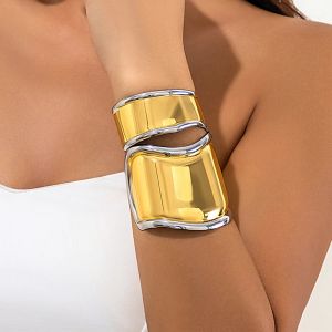 STARDS INGESIGHT.Z overdreven punkmix kleur onregelmatige brede manchet armband voor vrouwen vintage geometrisch metaal open armbanden cadeau