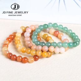 STRANDS JD NATUURLIJKE JADE STONE GEEL ROOD ROOD GREEN AVENTURINE VROUWEN DRUIDEN BRACELETS YOGA MALA GEBED ROSSY ROSSY kralen Healing Reiki Sieraden