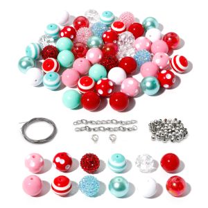 Hilos Multicolor Beeds acrílico kits de bricolaje para joyas de collar de brazalete que fabrican accesorios hechos a mano kits de joyería de cuentas de espaciación, 1set