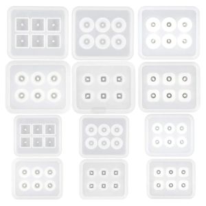 STARDS N80E 12 PCS/SET DIY CRYSTAL EPOXY RESIN MOLT BRACKET KINSING KALLACE GROELD SILICONE MOLICONE MOLICONE