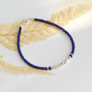 Brins Naturel Stone Beads Bracelet Hand perles Lapis Lazuli Yoga Bracelet Femmes et hommes Lucky Fashion Jewelry Misfrss