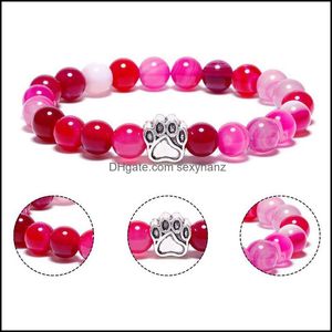 Brins Perles De Pierre Naturelle Chakra Bracelets Bracelet Fait À La Main Hommes Bracelet Bracelet Bijoux Animal Pet Bijoux Cadeau Pour Les Propriétaires De Chiens Perlé, St