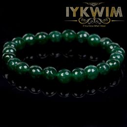 Brins Bracelet Natural Bracelet à facettes vertes Emerald Jades Perles Bijoux Gift For Men Magretic Health Protection Femmes Fidre élastique