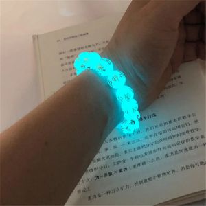 Brins Bracelet punk en pierre naturelle Yoga Yoga Guérison Luminous Glow in the Dark Bracelet Charm Beads Bracelet For Men Women Jewelry Wholesale