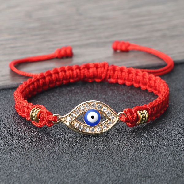 Brins Nouveaux guérison Blue Evil Eye Bracelet Bracelet Femmes hommes Red Nylon Fil Turkish Couple Bangle Chaîne Jewelry Gift Friend Wholesale