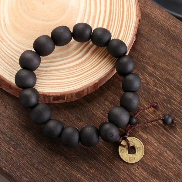 Brins Nouvelles religions femmes bouddhistes hommes mènes perles de prière en bois bracelet bouddha cuivre en bois