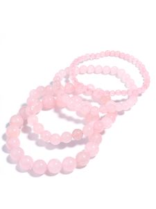 Brins Oaiite Rose Quartz Bracelet Femmes Natural Crystal Bracelet Yoga Méditation Prière Prière Reiki Energy Stone Pulse Jewelry Gift