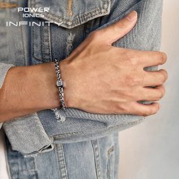 Strands Power Ionics Infinity Series Nouvelles chaînes cubaines à la mode 5 mm hommes femmes bijoux de mode santé allemanium bracelet sans gravure gratuitement cadeaux