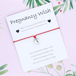 STRANDS ZWANGERSCHAP WISSEN BRACKET MOMMET TO ZIJN WENS BRACKET ZWICHTIGE vriend Zwangerschap Geschenk voor mama om babyarmband te zijn Baby Shower Geschenken