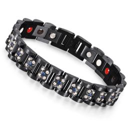 Brands Bracelet de soins de santé Rainso Luxury Bracelet pour les femmes avec un bracelet aimant viking fleur zircon Chaîne de charme