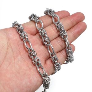 Brins cordes 1 mètre en acier inoxydable Punk noeud chaînes à maillons pour bijoux à bricoler soi-même cadeaux hip-hop collier Bracelet résultats accessoires fournitures en vrac 231101