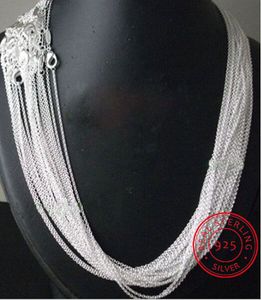 Strands Strings 10pcslot ¡Promoción! wholesale Collar de plata de ley 925 Joyería fina de plata Cadena Rolo Collar de 1 mm 16 18 20 22 24 