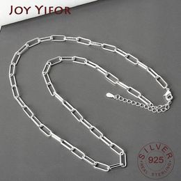 STRANDS STRINGEN 925 Sterling Silver Hiphop Ketting Fashion eenvoudige geometrische handgemaakte sleutelbeen kettingfeestje sieraden geschenken voor vrouwen 230426