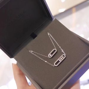 Strands Strings Classic S925 Sterling Silver Women's Fashion Necklace Mobile Diamond Luxury Jewelry Gift for Girlfriend 230721