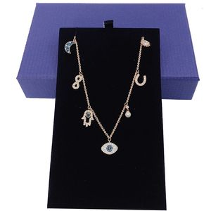 Strands Strings Devil's Eye Lucky Palm crystal from Austrian Horseshoe Pulling Necklace Girl cadeau chaîne Bijoux de mode 230731