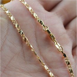 Brins cordes exquis mode couleur or rempli collier pour femmes hommes taille 1630 pouces chaîne de bijoux en gros 230424
