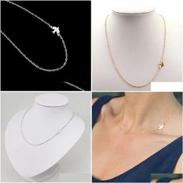 STRANDS STRINGEN NIEUWE SIERADY Simple Alloy Birds 14K gouden ketting sleutelbeen ketens Charm Dames mode colar maxi voor vrouwen drop dhjgp