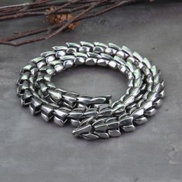 Strands Strings Viking Ouroboros collier punk vintage pour hommes ne se fanent jamais en acier inoxydable mode bijoux hippop street culture 230422