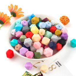 STRANDS SUNRONY 50500PCS 14/17MM ZEXAGON SILICONE kralen voor sieraden maken Bulk DIY Pacifier ketting Bracelet kettingaccessoires