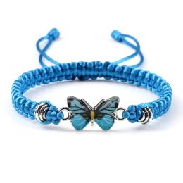 Strands Sweet Shining Butterfly Bracelet for Women Bohemio Brailed Bracelet Bangle New Style Pareja Classic Butterfly Joya Gift
