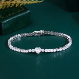 STRANDS DRIE GRIES NIEUWE FASE HART Cubic Zirconia Stone Tennis Bracelet For Women Bridal Wedding Engagement Party Jewelry BR383