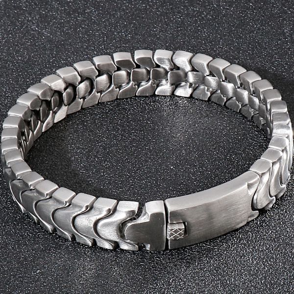 Brins bracelet titane hommes 12 mm mate en acier inoxydable masculin à main bracelets bijoux mâle iron mannen brassard