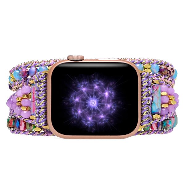 Brins Bracelet à 3 couches pour le groupe de montre Apple Watch Purple Purple