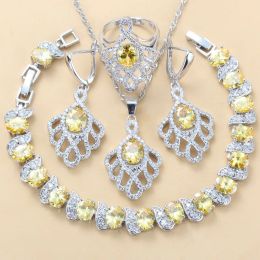 Strons Vintage Prom Big Bijoux avec 925 Marques Boucles d'oreilles en bracelet féminin et collier pour femmes 10 couleurs à la mode Costume