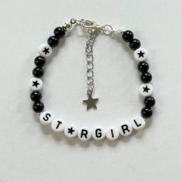 Strengen witte parel stargirl kralen armband grunge, indie