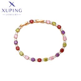 Brins xuping bijoux de mode charme multicolore bracelet de couleur dorée de couleur d'anniversaire x000645879