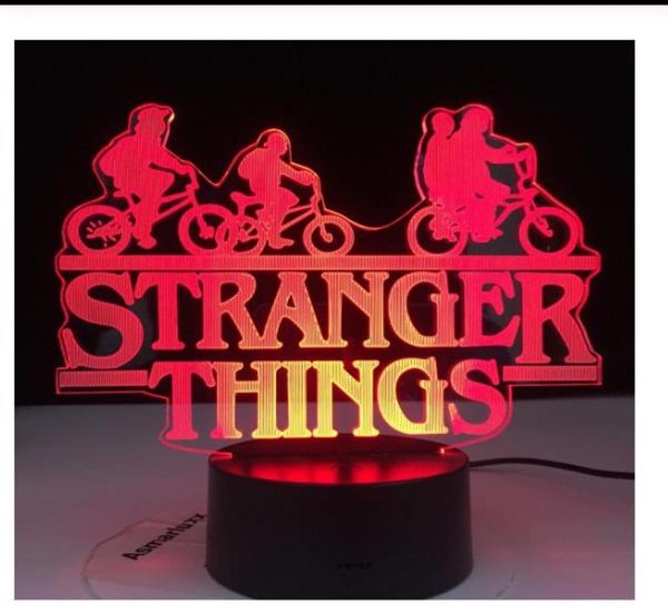 Stranger Things American Web Series télévisées LED Night Light 7 Colors Changer le capteur Touch Camor de nuit Lampe de table en veilleuse 9718348