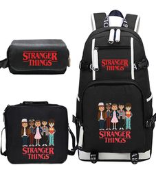 Mochila de lona Stranger Things, mochilas escolares para niñas, niños, estudiantes universitarios, mochila de viaje, mochilas de viaje para ordenador portátil para adolescentes 4069191