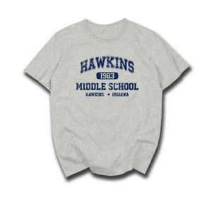 Stranger Things Hawkins High School T-shirts met korte mouwen T-shirts Katoenjersey Joggers Maat S5XL9545551