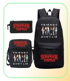 Stranger Things Saison 3 Cartable Étudiants Enfants Sac À Dos 3 pcs Adolescent Sacs À Dos Amis Ne Mentent pas Stranger Things Schoolbag7660198