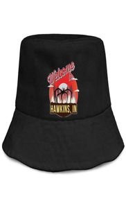 Stranger Things Welkom bij Hawkins Logo Black Women Fishing Bucket Sun Hat Design Sport Team Uniek klassieke bucket Suncap4363467