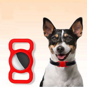 Étui à sangle pour collier de chien Airtag Housses en silicone Étuis anti-perte Animaux de protection Localisateur de suivi GPS Livraison gratuite